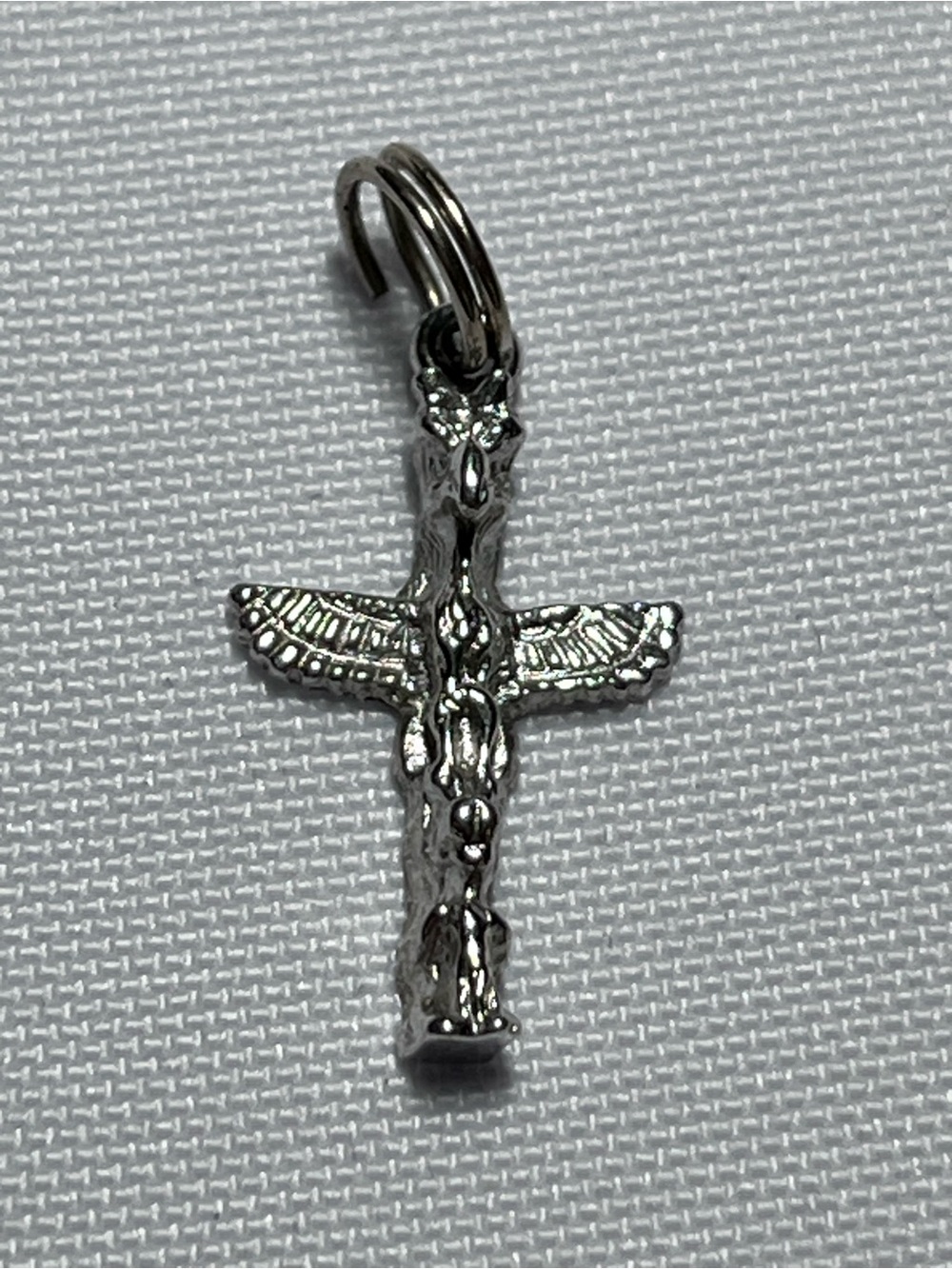 Silver Totum Pole Cross Pendant Charm
Vintage